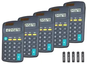 Bestwyaf43 Bestwya Basic Calculators For Students Calculator With Dual Power 8 Digit Smal
