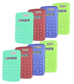 Bestwya Bestwyaf54 Basic Calculator Calculators For Classroom With 8 Digit Silicone But