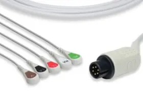 Wz-820t-1 Bulbsandbatteries Replacement For Medtronic Lifepak 9 Direct-connect Ecg Cables Snap Wz-820t-1 Bulbsandbatteries Replacement For Medtronic Lifepak 9 Direct-connect Ecg Cables Snap