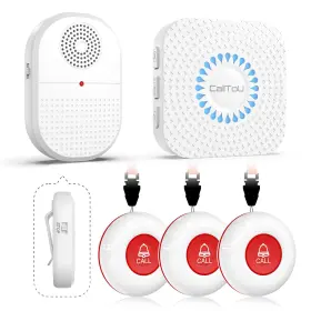 Calltou 779584902535 Wireless Caregiver Pager Call Button For Hard Of Hearing Waterproof 5