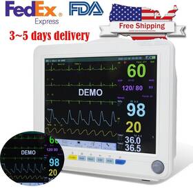 Carejoy 190891188496 Carejor Medical 12ftft Icu Vital Sign Patient Monitor Ecg Nibp Resp Temp Spo2