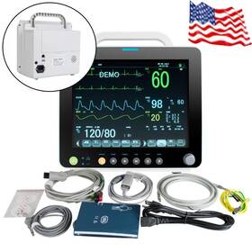 Carejoy 190891236159 12 Inch Portable Patient Monitor - 6 Parameter Icu Ccu Signs Machine/spots/