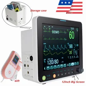 Spo2 Carejoy 190891578976 12ftft Portable Patient Monitor Vital Signs Nibp Ecg Resp Temp Pr// Spo2 Carejoy 190891578976 12ftft Portable Patient Monitor Vital Signs Nibp Ecg Resp Temp Pr//