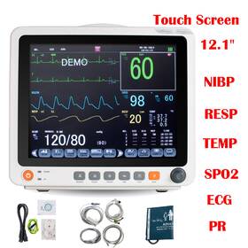 Carejoy 800207 Portable 12.1 Inch Vital Sign Patient Monitor Ecg Nibp Resp Temp Spo2 Pr Ce