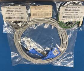 Cas Med 01-04-0177 5 Pin To 3 Lead Ecg Cable With Swappable Snap On Or Grabber Leads. Pack