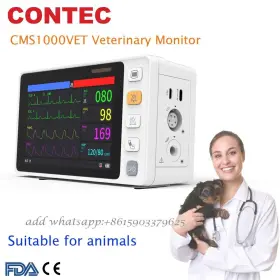 Cms1000-vet Contec 5 Inch Color Lcd Handheld Vital Signs Veterinary Patient Monitor