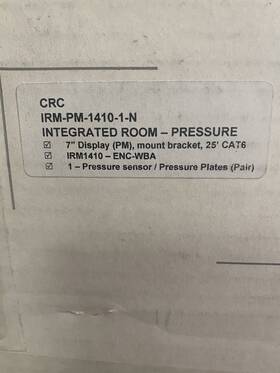 Critical Room Control Irm-pm-1410-1-n - / 7 Inch Display 1 Pressure Sensor