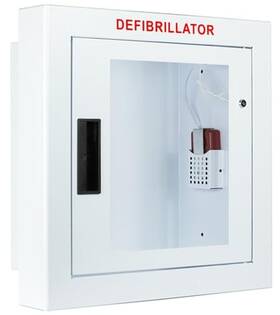 Cubix Safety 810104540537 Semi-recessed Alarmed Aed Cabinet Large. Fits All Defibrillators On The Mar