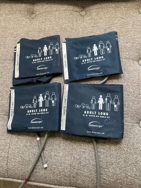 Datascope 0998-00-0003-57 Blood Pressure Cuff Lot Of 4 Reusable Adult Single Hose Fast Ship Ca