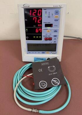 Datascope 0998-00-0444-l51 Accutorr Plus Patient Monitor With Nibp Hose And Cuff