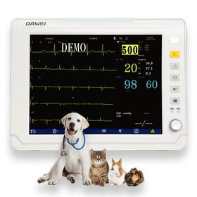 Dawei Hm10 Patient Monitor With Ecg.spo2.hr Nibp Resp Temp For Cat Dog Animals Use