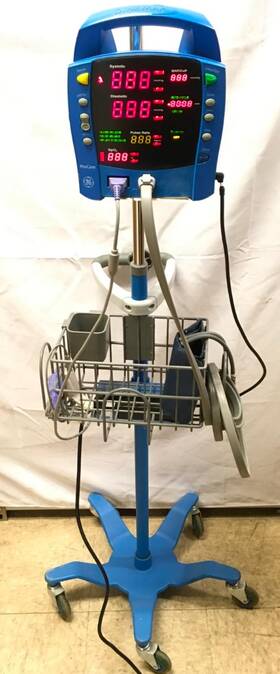 Dinamap Dpc300n-us General Electric Carescape Patient Monitor With Cart Stand