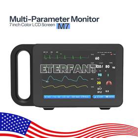 Eterfant Jh103020109 7 Inch Touch Screen Multi-parameter Patient Monitor M7 Ecg/resp/temp/nibp/spo2/pr