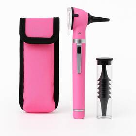 G.s Surgical 881314493319 Fiber Optic Mini Otoscope Pink Color Diagnostic Set G.s Instruments