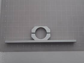 Gcx 10m-0005-66 12 In 10 X 25 Mm Rail For 2 Diameter Post With Adjustable Left