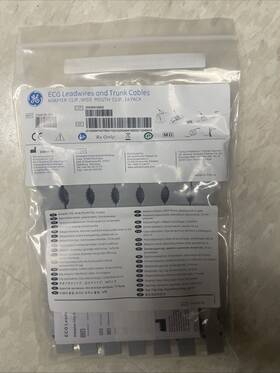 Ge 2104729-001 Ecg Lead Wires And Trunk Cables Adapter Clip Widemouth 14 Pack