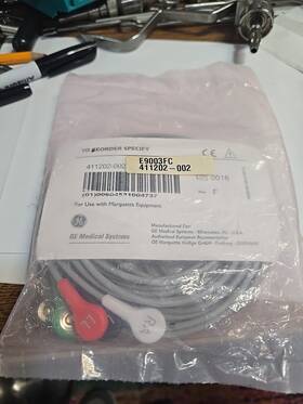 Ge 411202-002 Healthcare 5 Leads Snap Ecg Lead Wirenew In The Package