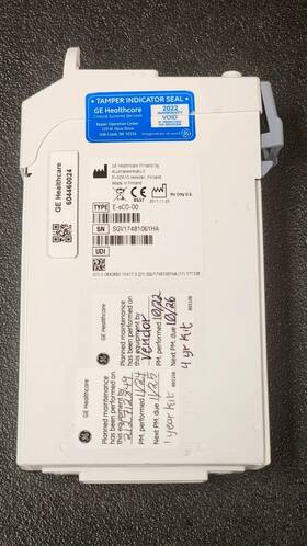 Ge E-sco-00-us Lot Of 1 E-sco-00 Respiratory Vital Signs Module - Sn Sgv17481061h