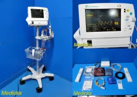 F-lm1-02 Ge Datex-ohmeda S/5 Monitor With Leads Gcx Stand Power Adapter And Batteries 37891