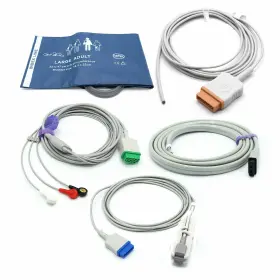 45345 Ge Marquette Veterinary Accessories Bundle Cuff Hose Spo2 Ecg Temperature