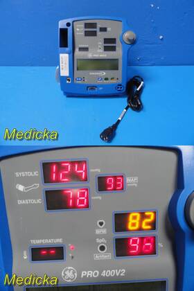 Ge Pro400 Dinamap Pro 400v2 Vital Signs Monitor Nibp/map/bpm/spo /temp As-is 38337