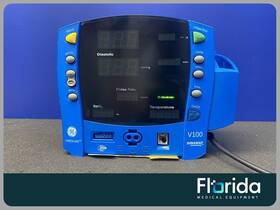Ge V100-nbaa-axax-xx 2008 Carescape V100 Patient Monitor Nibp Temp Masimo Spo2 Printer