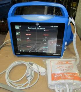 Ge Vc150 Dinamap Vital Signs Patient Monitor Nibp Masimo Spo2 Temp