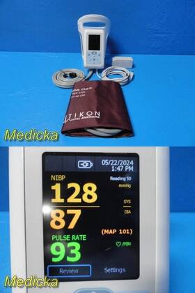 Hill Rom Bp3400 Welch Allyn Pro Monitor With Nbp Hose Cuff And Ac Adapter 34336