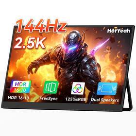 Hotyeah P160qh6g 16 Inch 2.5k 144hz Portable Gaming Monitor 2560x1600 Qhd 125% Srgb Usb-c