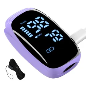 Manhero 763312488194 Fingertip Pulse Oximeter With Alarm High Definitio... Fast Ship