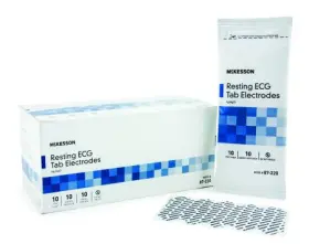 87-220 Mckesson Resting Ecg Tab Electrodes 1 In X .75 Non-radiolucent 100 Ct