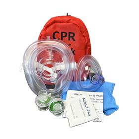 Mcr Medical Rm-2071-010 Pack Of 10 Adult And Infant Cpr Mask Combo Kit With 2 Valves