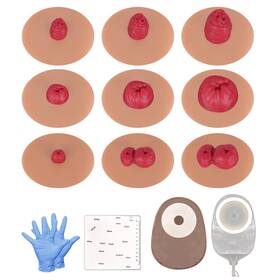 Mededuquest Meq03035 Sticky Ostomy Simulators Stoma Training Model Set Multi-skin Tone Ca
