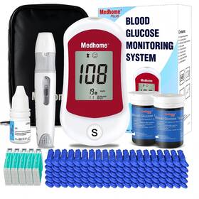 Medhome Med002 Blood Glucose Monitor Kit Diabetes Testing With 100 Glucometer Str... Fast Ship