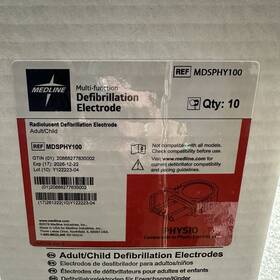 Medline Mdsphy100 Defibrillation Electrode Mdsphy100lo Adult/ Pediatric Size Box Of 10