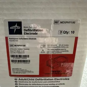 Mdsphy100lo Medline Mdsphy100 Defibrillation Electrode Adult/ Pediatric Size Box Of 10