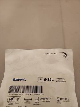 Medtronic 5487l Patient Cable Exp2027 Free Shipping