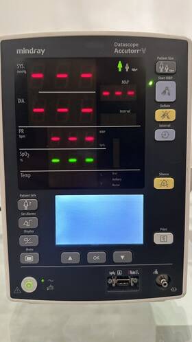 Mindray 0998-00-200-843a Datascope Accutorr V Plus Patient Monitor With Spo2 Nibp And Printer Op