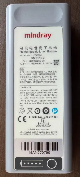 115-034132-00 Mindray 10.8v 5600mah Li-ion Battery For Vs9 Vital Sign Monitor