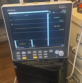 Mindray 6100f-pa00217 Datascope Passport V Patient Monitor Ecg Nibp Spo2 Digital