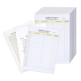 Jao-motiskyy-3145 Motiskyy 150 Pack Confidential Sign In Sheet - Patient Peel Off Hipaa C