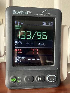 Nurse Rosie 6102d-pa00006 Rosebud Vc Vital Signs Monitor Spo2/nibp/cables With Large Cuff