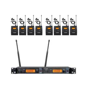 Opqrst Jm20508 8 Bodypacks Wireless In Ear Monitor System 2 Channel Recording Headphone Stud