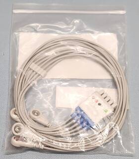 Pacific Medical 515630-633 Nlmq5252 Ecg Snap Lead Wire Set Lot Of 3
