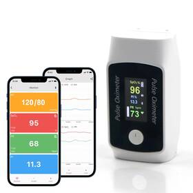 Pepultech 1300-003 Bluetooth Fingertip Pulse Oximeter With Respiration Pressure High Accuracy O2