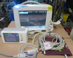 Philips 75676 Intellivue Mp30 Patient Monitor With X2 Companion Printer And Cables