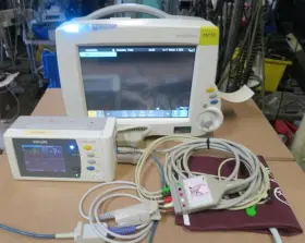 75676 Philips Intellivue Mp30 Patient Monitor With X2 Companion Printer And Cables