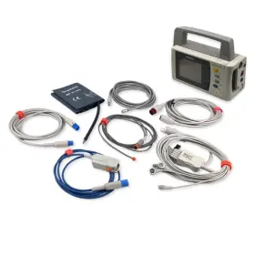 X2-opt.1-r-05 Philips X2 Patient Monitor With Brand New Spo2 Ecg Nibp Ibp And Temp Cables