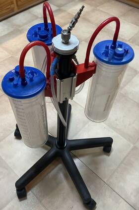 Precision Medical Scs2000 Rolling Suction Trolley With 3-3000cc Canisters