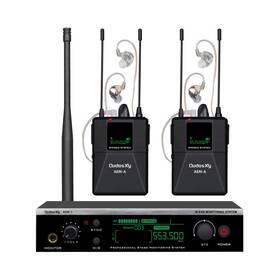 Qudosxy Aem-2 Wireless In Ear Monitor System Uhf Stereo/mono Metal Iem With 2 Bodyp